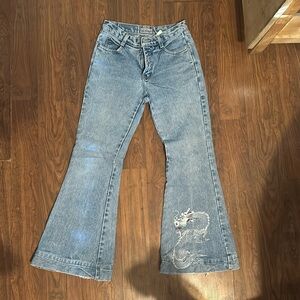 Vintage flared Santa Barbara stone wash jeans size 3